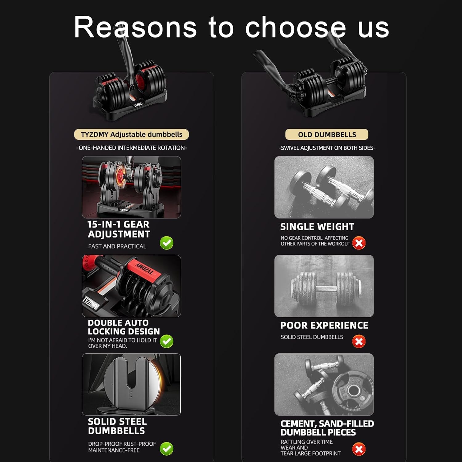 Versatile Adjustable Dumbbells Set - 52.5 lbs Pair (105 lbs Total) for Home Strength Training - Ideal Free Weights for Men & Women