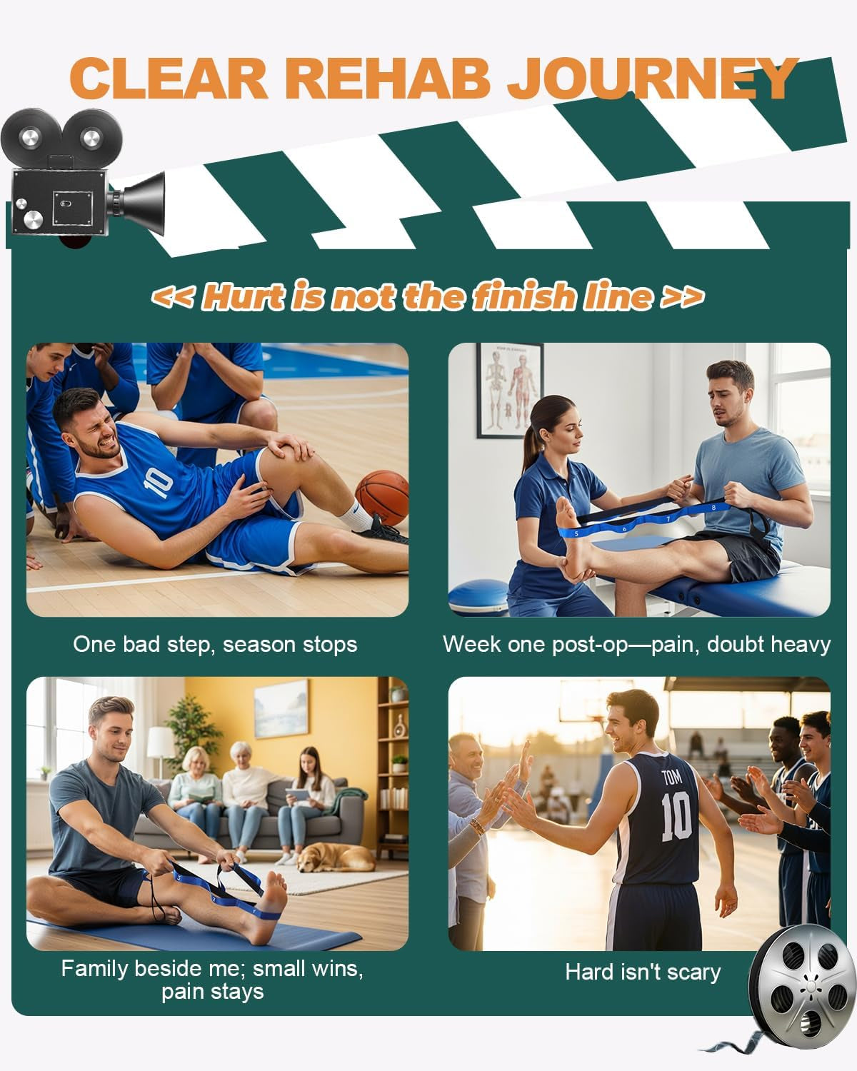 Premium Non-Elastic Yoga Stretch Straps with Loops - Durable Nylon Bands for Flexibility, Physical Therapy, and Hamstring Stretches - Includes Guidance for Optimal Use