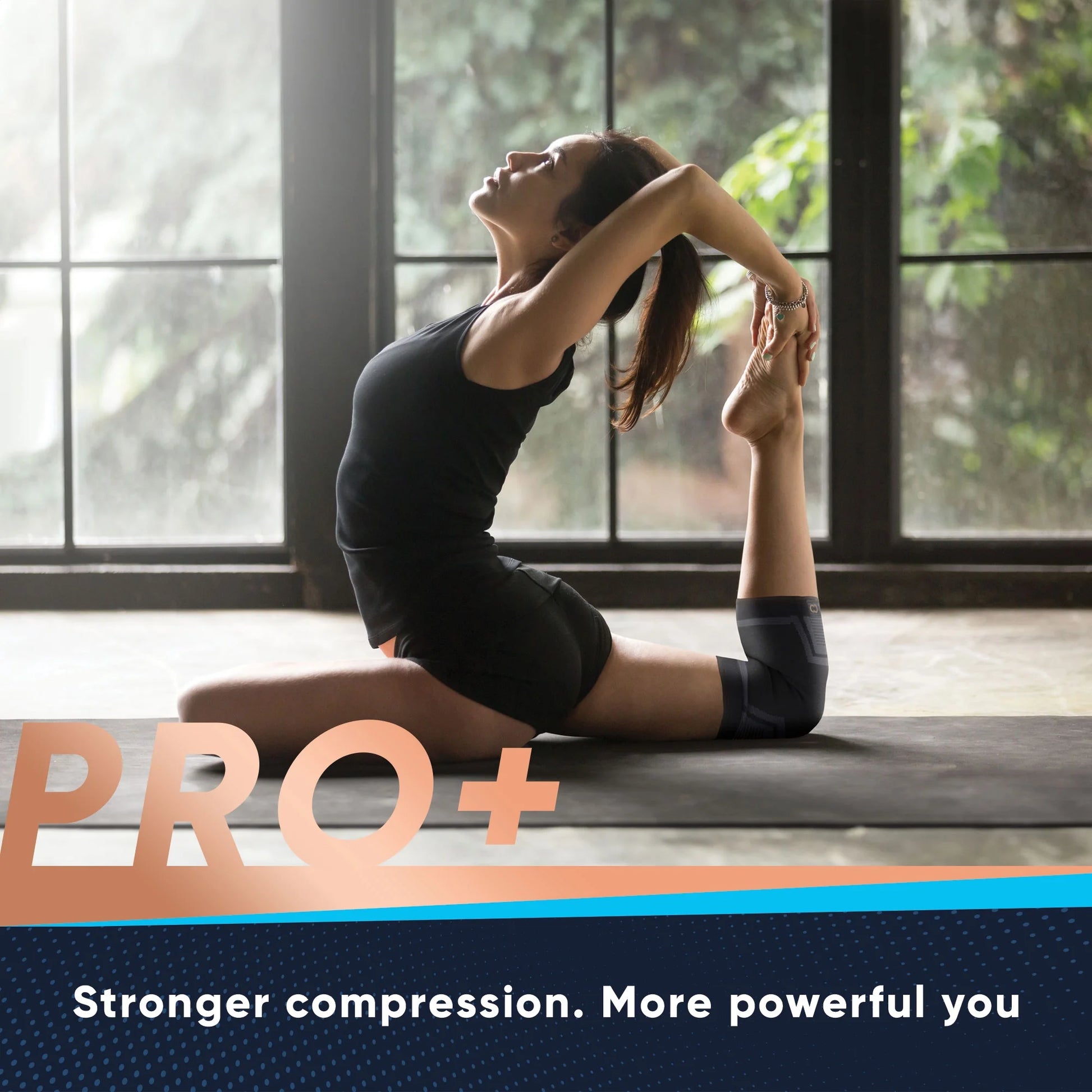 Elevate Your Performance with the PRO+ PowerKnit Compression Knee Sleeve L/XL - Unisex, Black, Ideal for Stability, Pain Relief, and Recovery