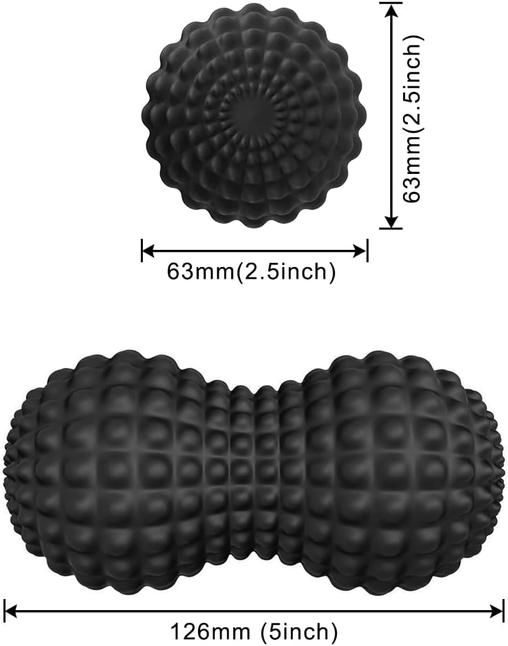Ultimate Peanut Massage Ball: Double Lacrosse Roller for Deep Tissue Relief in Back, Neck, Shoulders, and More!