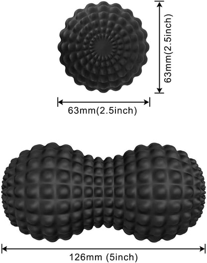 Ultimate Peanut Massage Ball: Double Lacrosse Roller for Deep Tissue Relief in Back, Neck, Shoulders, and More!