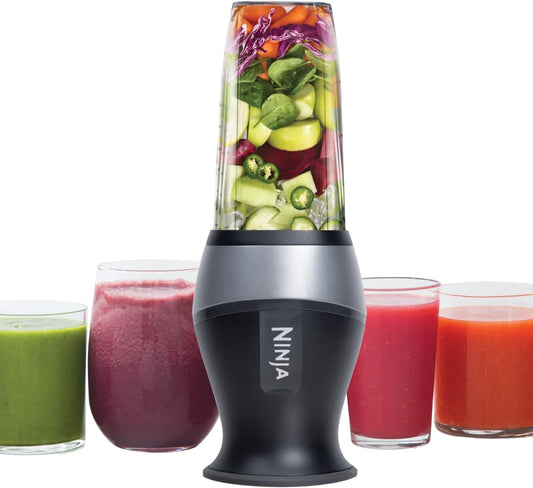 Ninja Fit Compact Personal Blender - Perfect for Smoothies, Shakes, and Frozen Drinks with 700-Watt Power and 2 Portable 16-Oz. Cups in Sleek Black