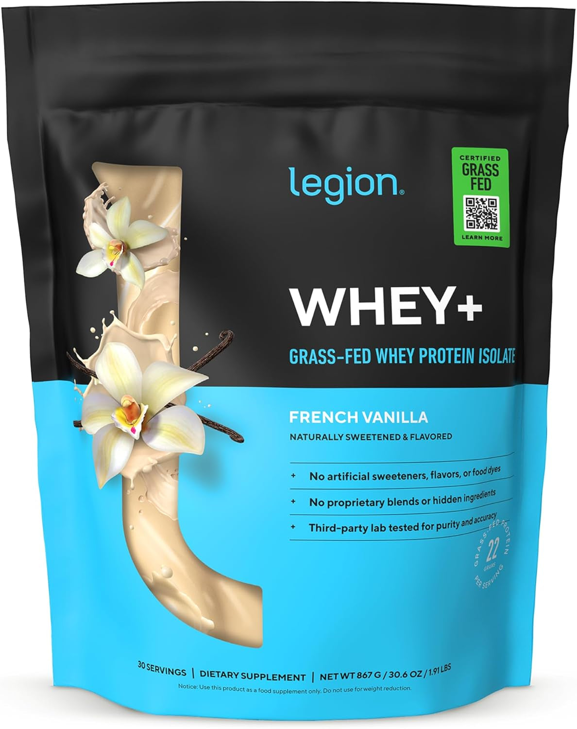Grass‑Fed Whey Isolate – French Vanilla