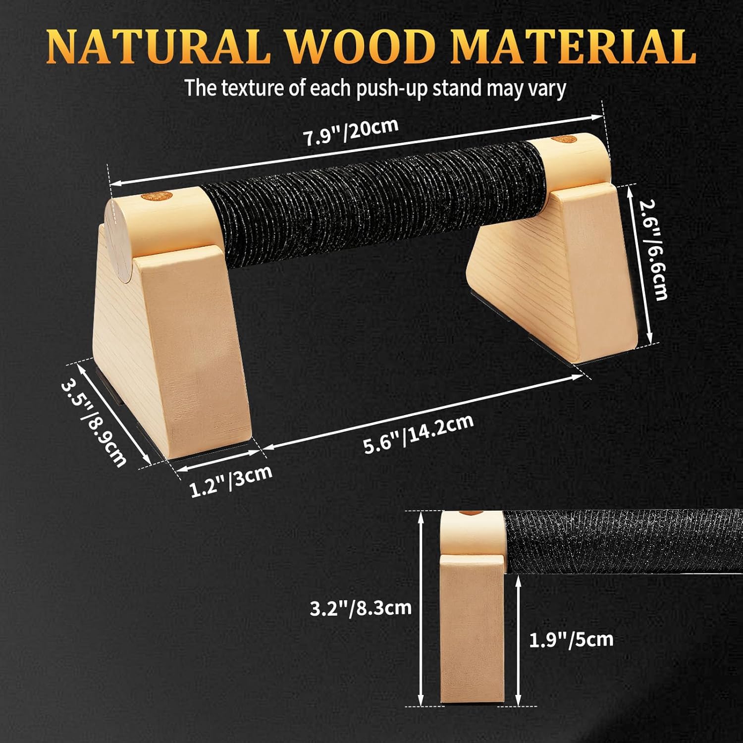 Elevate Your Workout with Premium Wooden Parallettes Bars - The Ultimate Push Up and Handstand Training Equipment for Strength and Stability