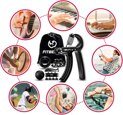 Maximize Your Grip Strength with the FitBeast Adjustable Hand Grip Strengthener Kit - 5 Pack for Ultimate Performance