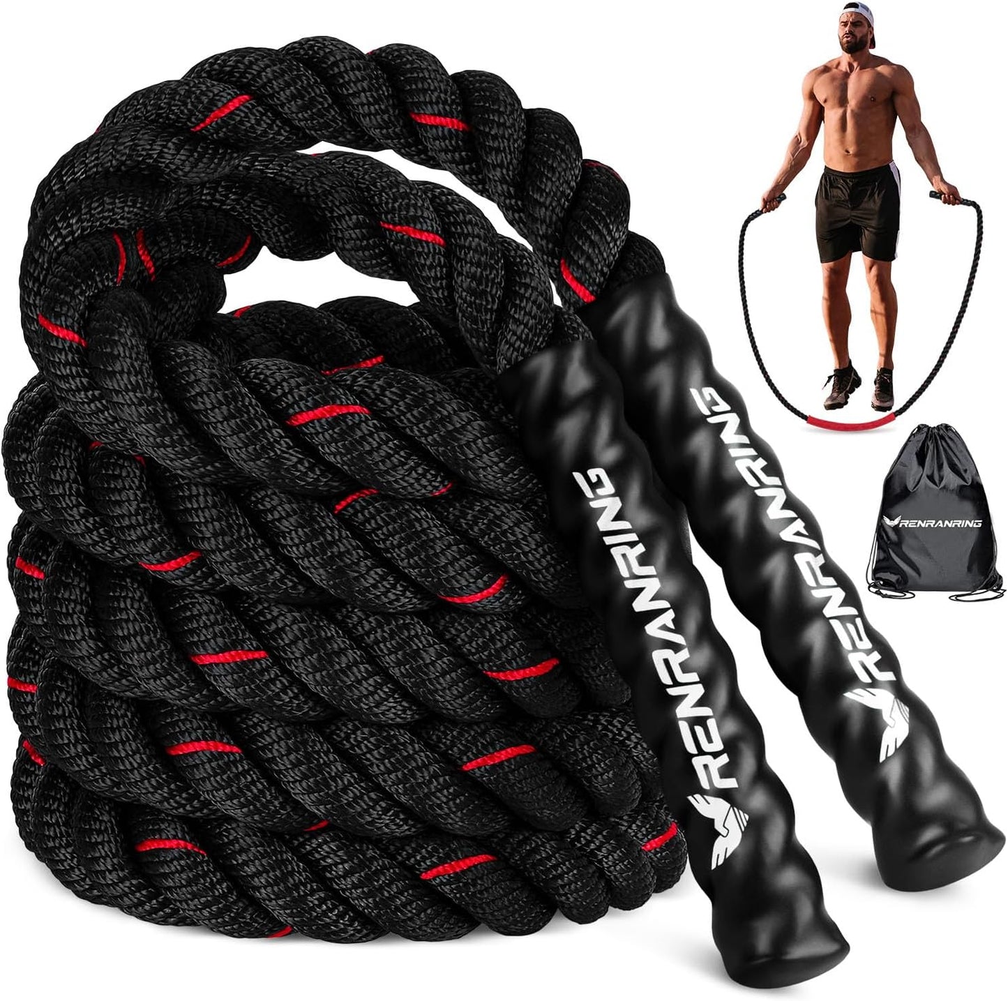 Elevate Your Fitness Game with Our 3lb Weighted Jump Rope - Perfect for Men and Women! Maximize Your Workouts and Build Strength with This Premium Heavy Skipping Rope for Home Gym and Outdoor Exercise.