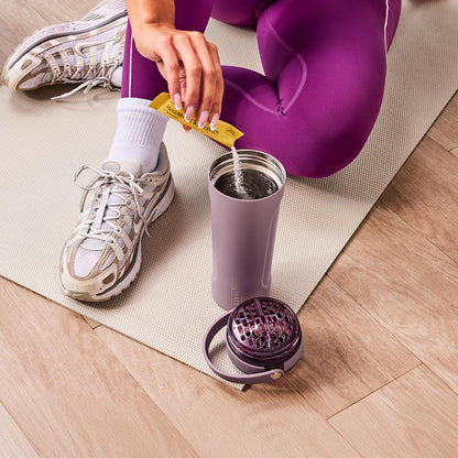 Elevate Your Hydration Game with the Nightfall Blue Multishaker Blender Shaker Bottle - 100% Leakproof Insulated Stainless Steel for Perfect Protein Shakes and Pre-Workout Drinks - 25oz Capacity