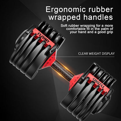 Versatile Adjustable Dumbbells Set - 52.5 lbs Pair (105 lbs Total) for Home Strength Training - Ideal Free Weights for Men & Women