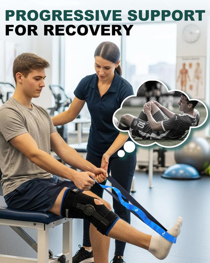 Premium Non-Elastic Yoga Stretch Straps with Loops - Durable Nylon Bands for Flexibility, Physical Therapy, and Hamstring Stretches - Includes Guidance for Optimal Use